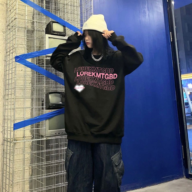 NRVP Áo Thun Tay Dài Oversize In Họa Tiết Phong Cách Hàn Quốc Thời Trang Cho Nam Và Nữ