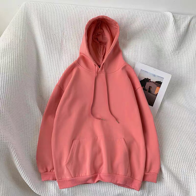 Áo hoodie trơn nỉ bông Unisex PPMEN form rộng phong cách Ulzzang | BigBuy360 - bigbuy360.vn
