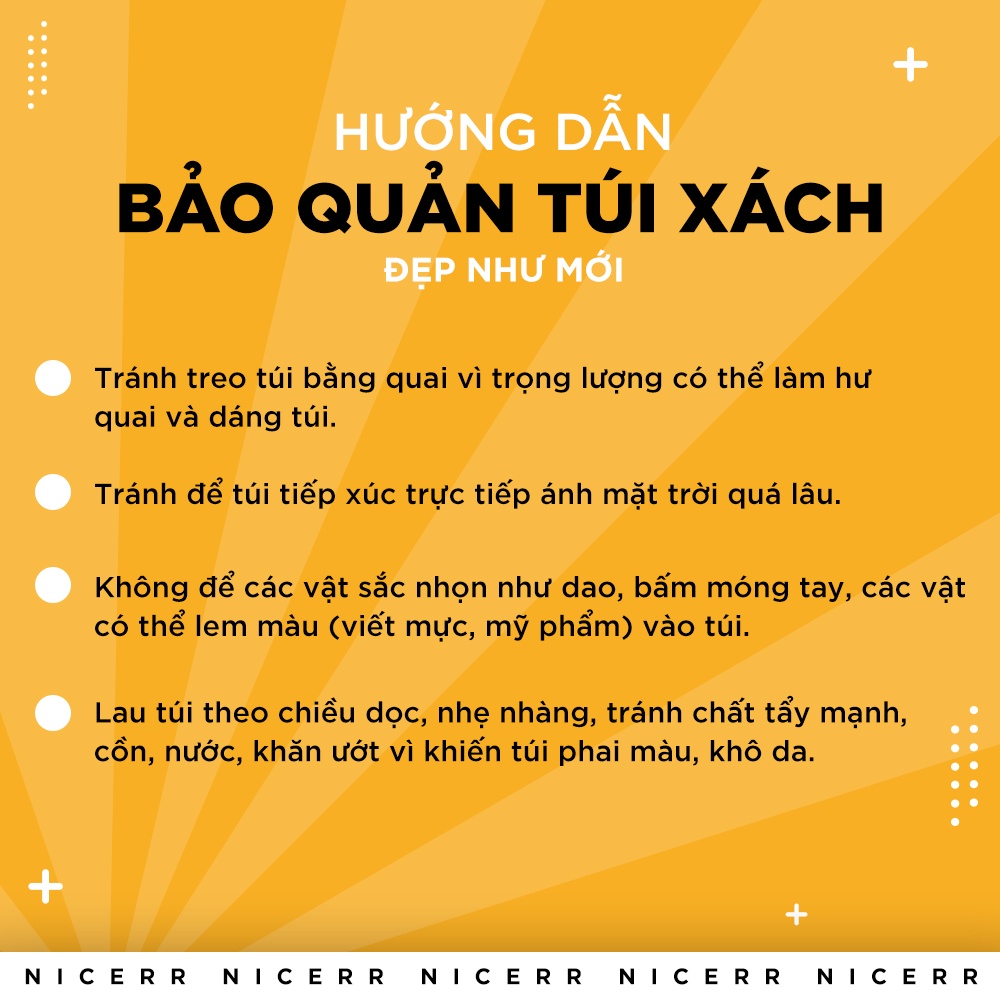 Túi Xách NICERR Da PU Đeo Chéo và Cầm Tay Phong Cách Cá Tính Cho Nữ