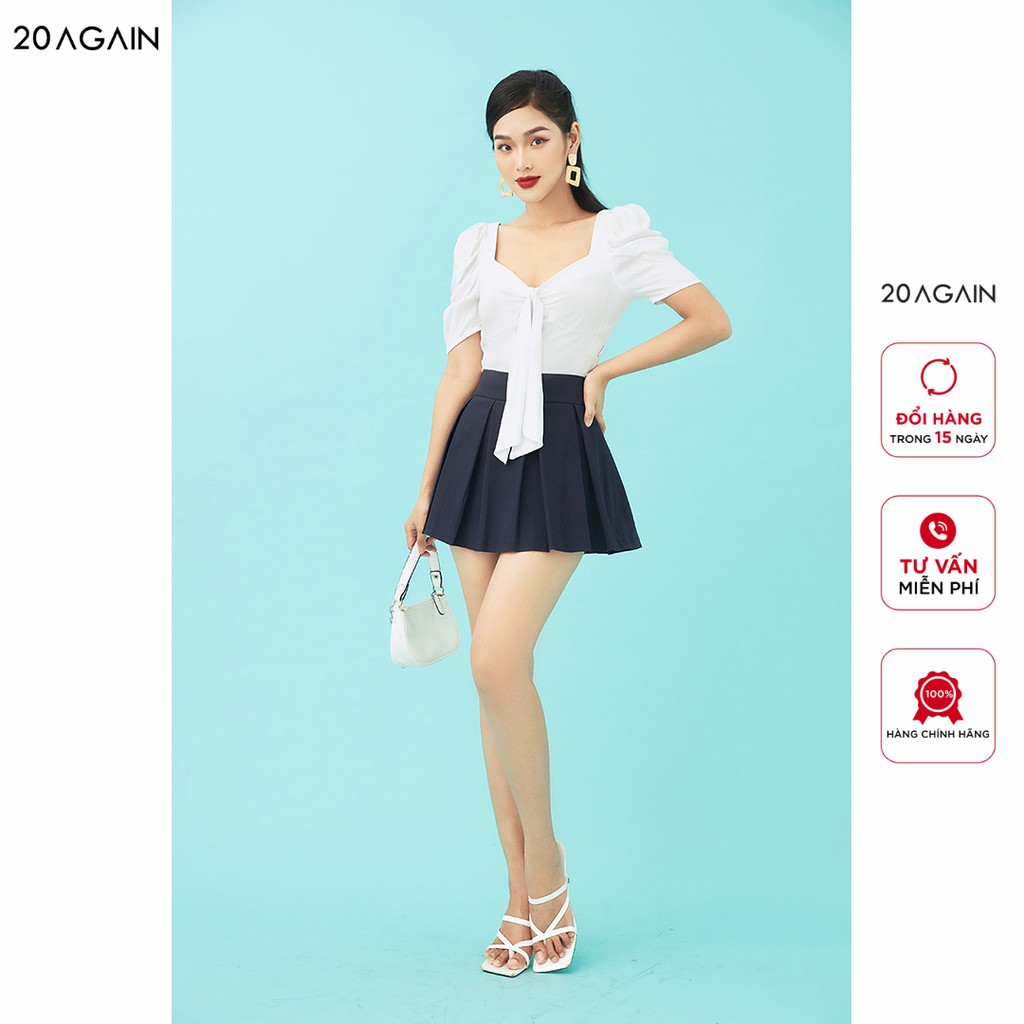 Áo Sơ Mi Thắt Nơ Ngực 20AGAIN ASW1054 | BigBuy360 - bigbuy360.vn