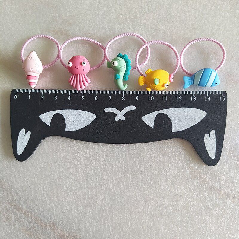 Set 2 Dây Cột Tóc Hình Bạch Tuộc Dễ Thương Cho Bé Gái