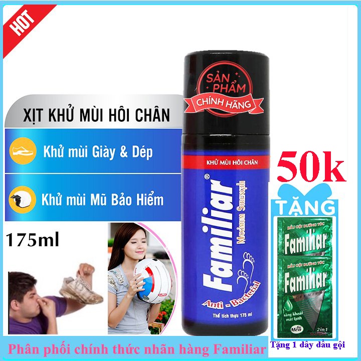 Xịt khử mùi hôi chân và giày Familiar