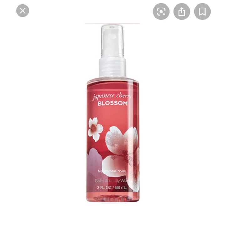 pass/thanh lý body mist bath & body works mùi Japanese cherry blossom xịt 2 lần