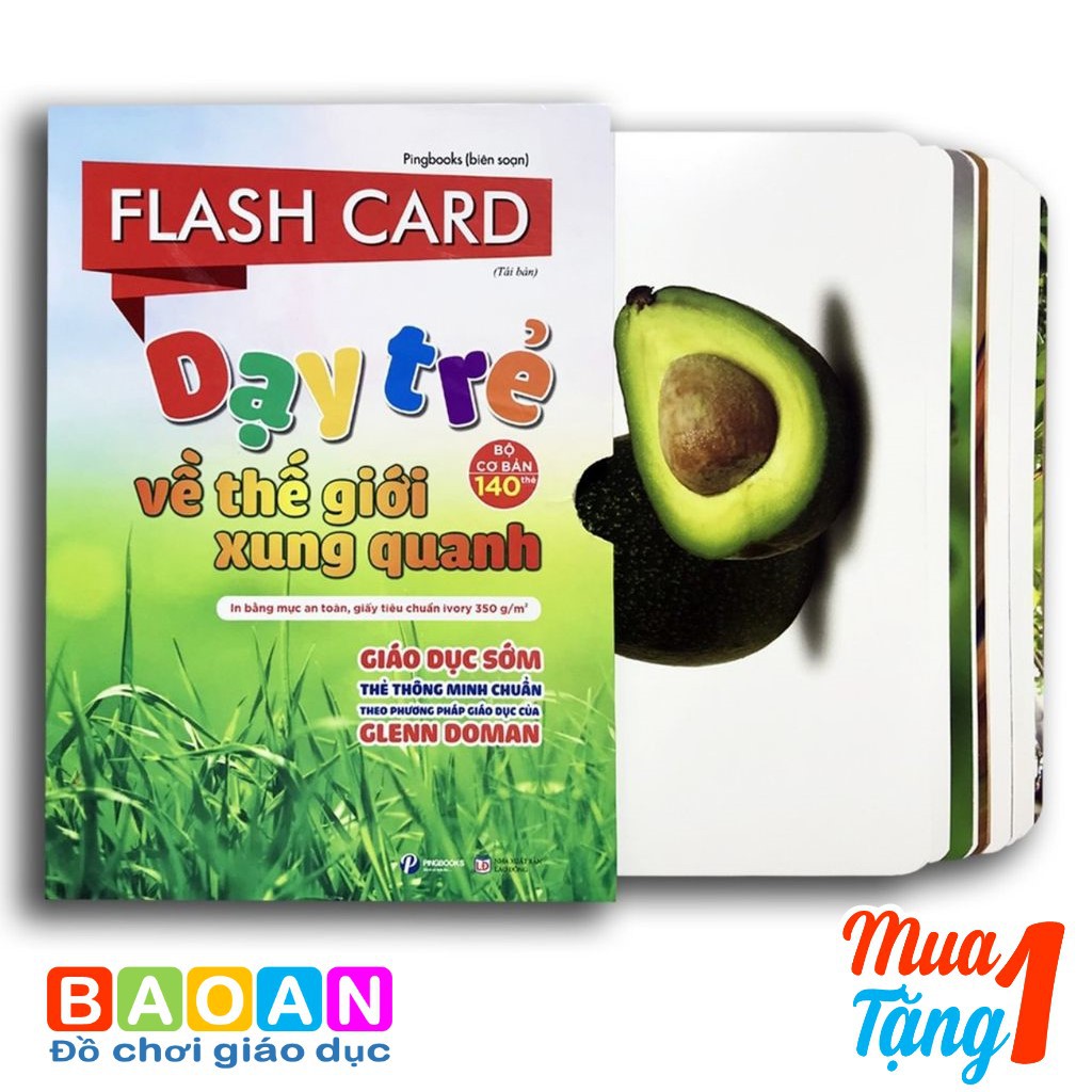 Flashcard Thế giới xung quanh 140 thẻ (khổ A5) - Thẻ Flash card