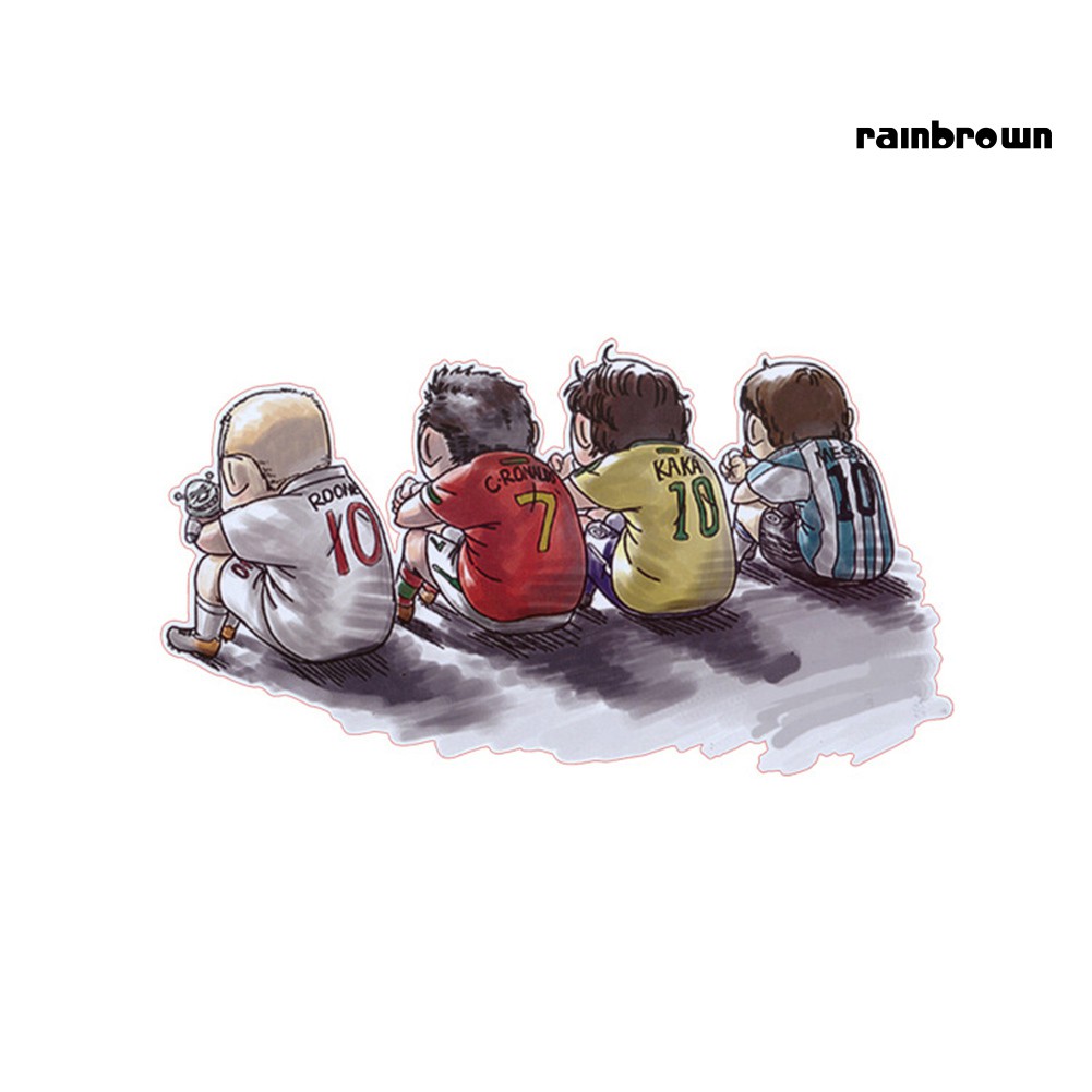 Miếng dán trang trí cửa kính xe hơi họa tiết vận động viên hoạt hình dễ thương chống thấm nước