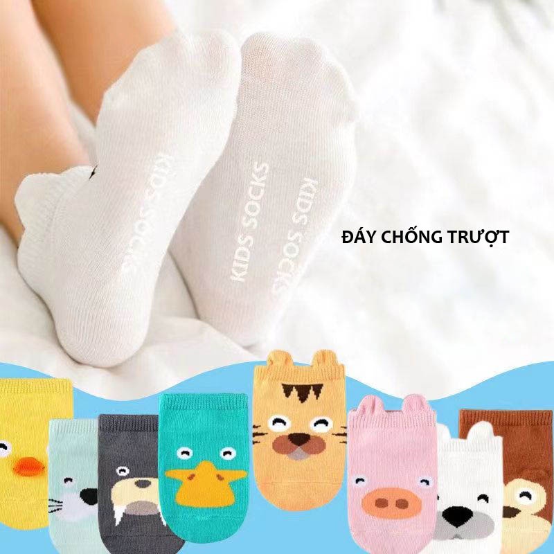 Vớ cotton In Họa Tiết Hoạt Hình Dễ Thương Thời Trang Cho Bé
