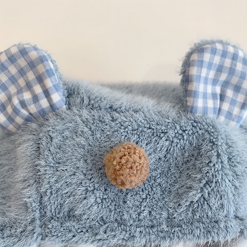 Mũ Bonnet Nhồi Bông Dày Mềm Mại Giữ Ấm Mùa Đông Cho Bé