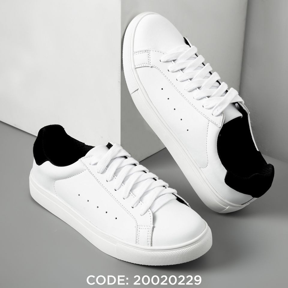 Giày Sneakers JustMen Trắng da lộn