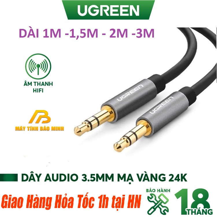 Cáp Âm Thanh 2 đầu 3.5mm Dài 1m 1,5m 2m 3m 5m UGREEN 10737 10736 10735 10734 10733 - Hàng Chính hãng
