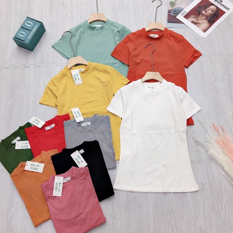 Áo thun ôm cổ lọ 3 phân