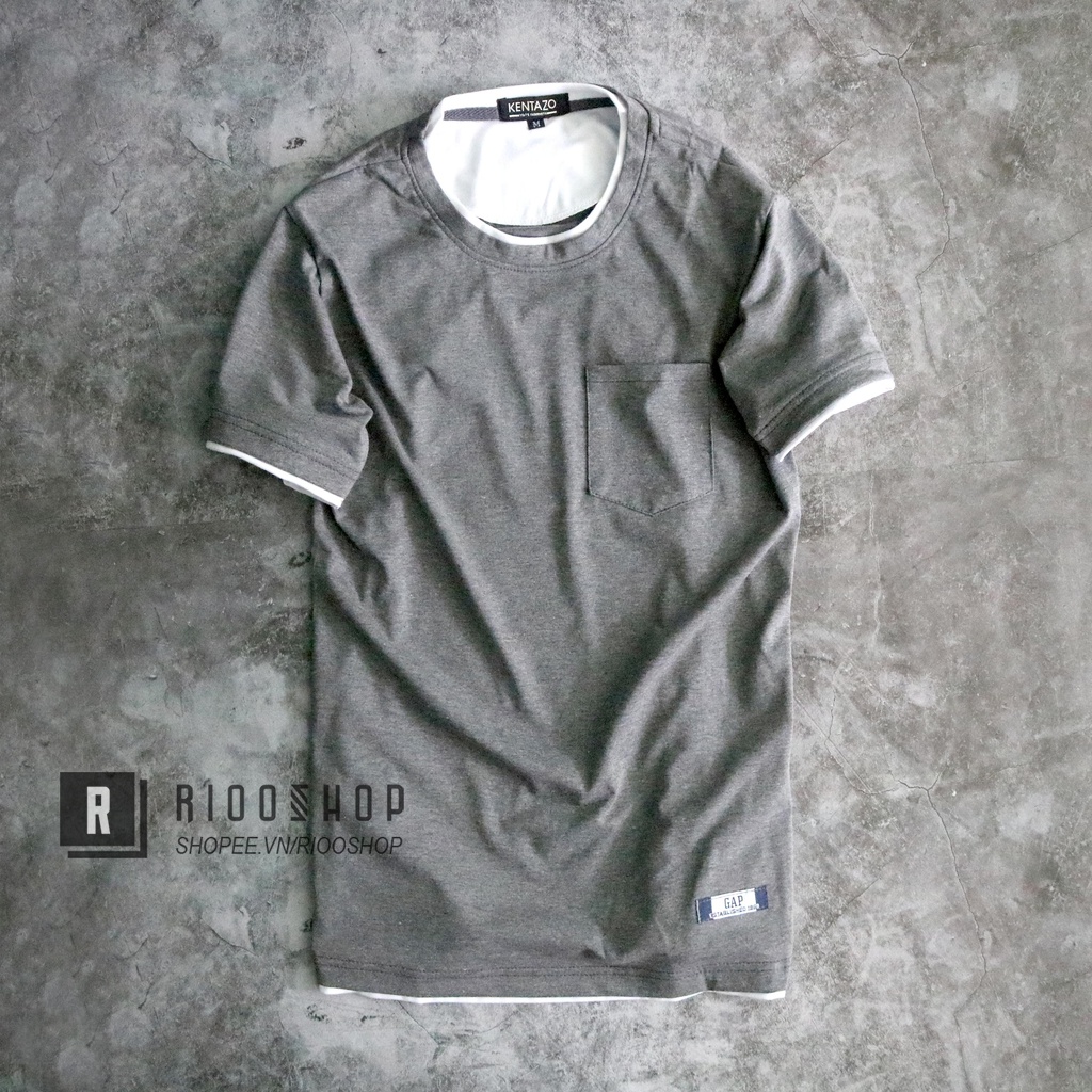 Áo thun nam cổ tròn có túi đơn giản trẻ trung RIN041 - áo thun nam ngắn tay Riooshop | BigBuy360 - bigbuy360.vn