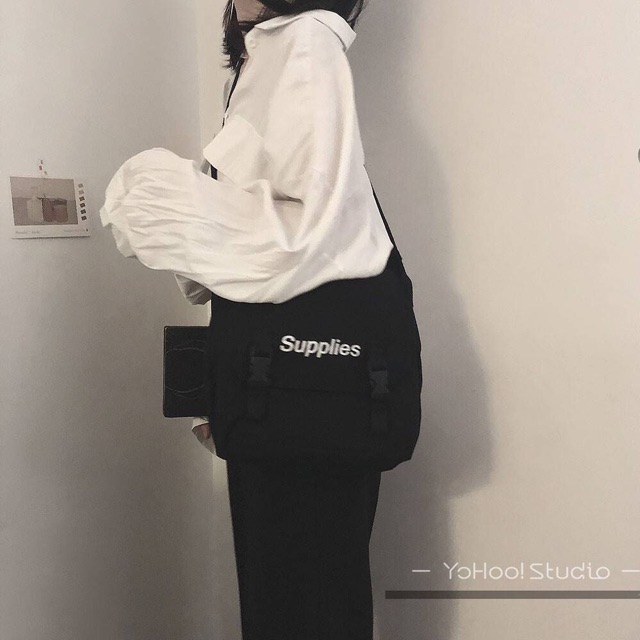 Túi đeo chéo ulzzang Supplies Hàn quốc (có sẵn, hình thật)