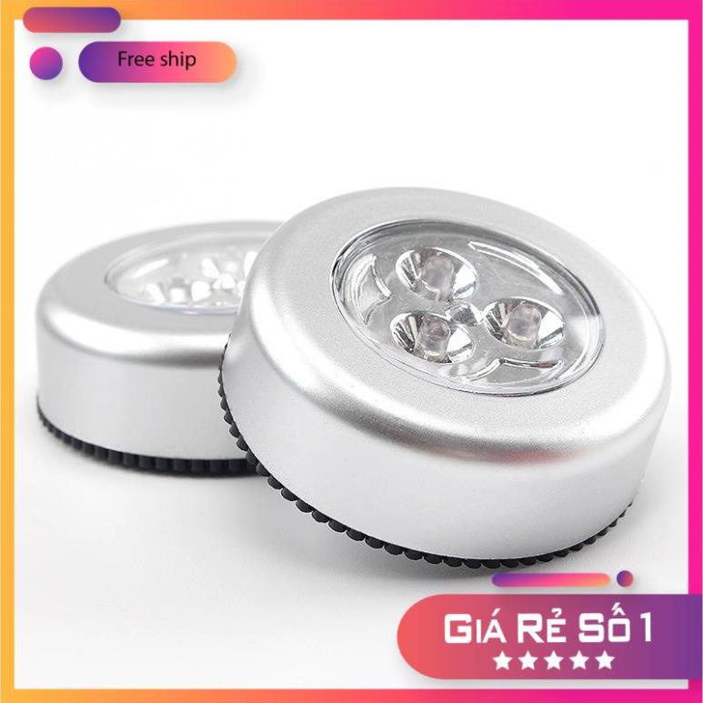 Đèn Led Dán Tường 3 Bóng - Gắn Tủ Quần Áo Phòng Ngủ, Tủ Bếp - Dùng Pin AAA