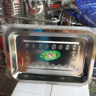 Mâm vuông inox đầy đủ kích thước hàng tốt