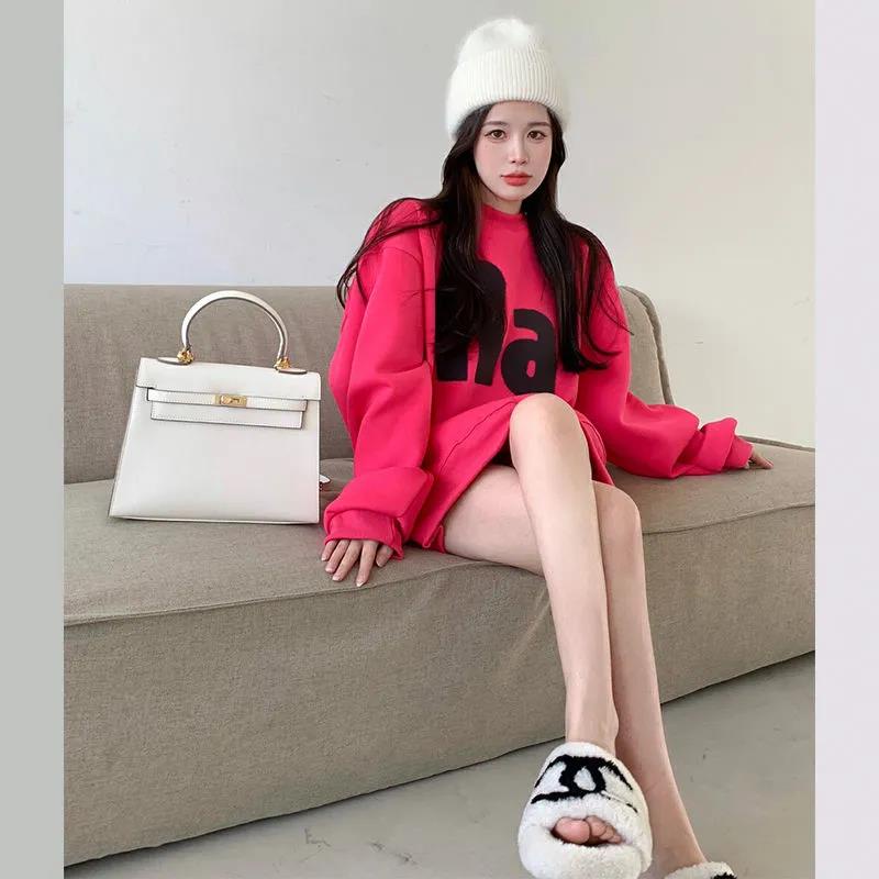 Áo sweater vải nhung mỏng che khéo bụng thời trang mùa đông cho nữ