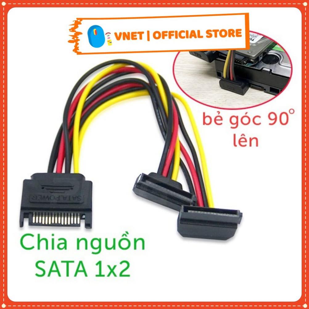 [Loại 1] Cáp Sata 1 ra 2 đầu vuông góc 90 độ  - SPANA