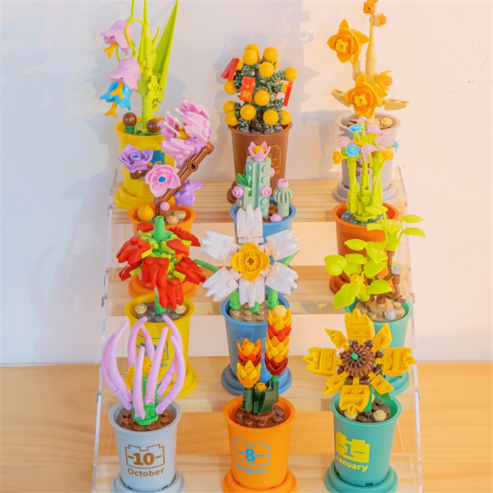 Bộ Đồ Chơi Lắp Ráp Chậu Cây Xương Rồng DIY Dành Cho Trẻ Em