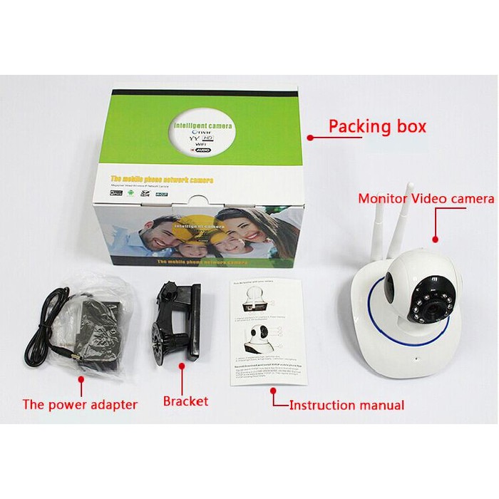 IP CAM không dây bảo mật HD Camera WiFi màn hình từ xa 1080P tầm nhìn ban đêm độ nét cao camera giám sát