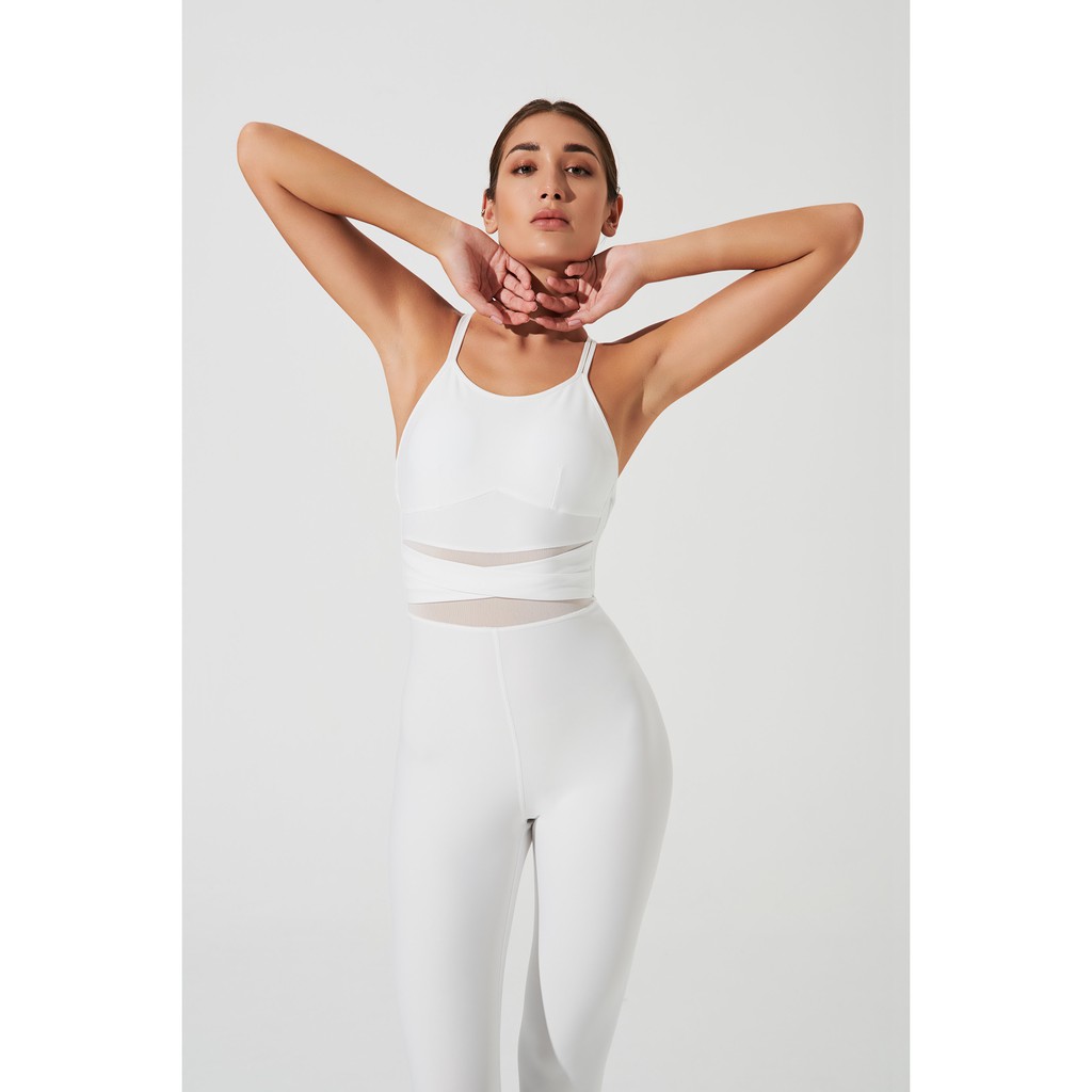 OLABEN Bộ liền tập Yoga Gym Shikara Jumpsuit trắng phiên bản giới hạn