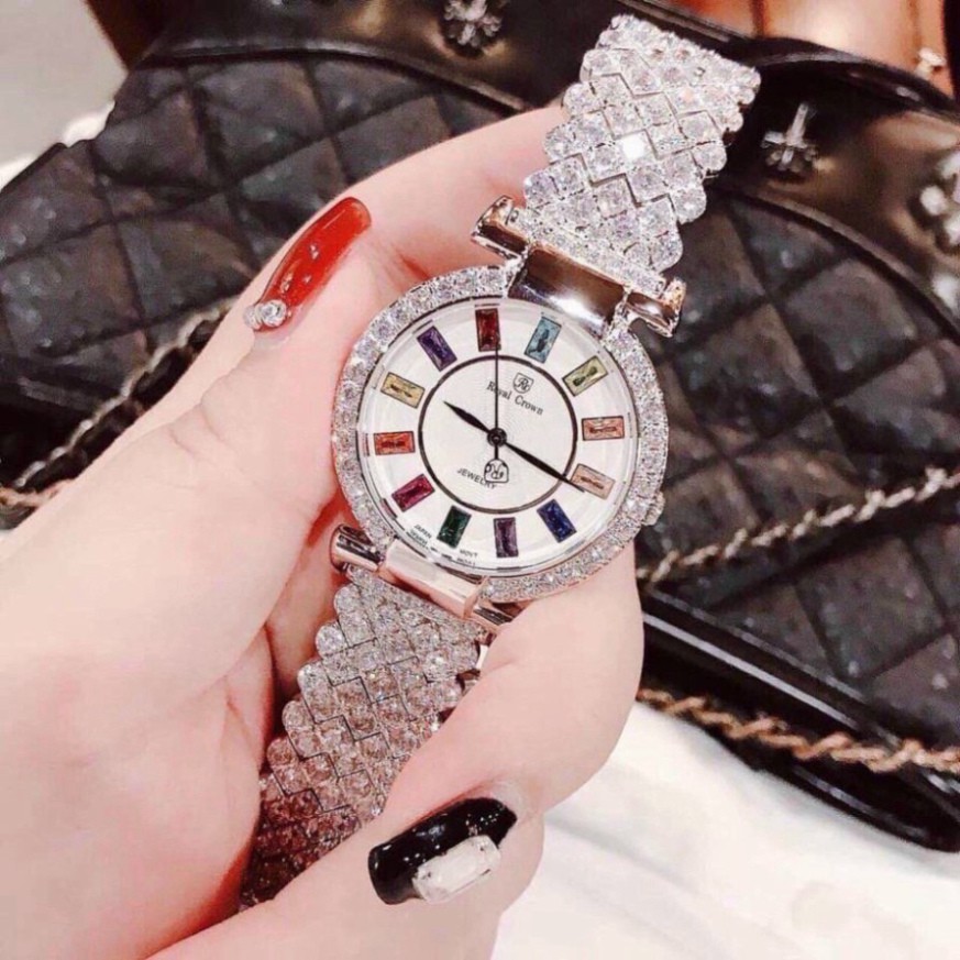 Đồng hồ nữ Royal crown Đính đá siêu đẹp + Full Hộp & Pin mẫu mới nhất  2021 | BigBuy360 - bigbuy360.vn