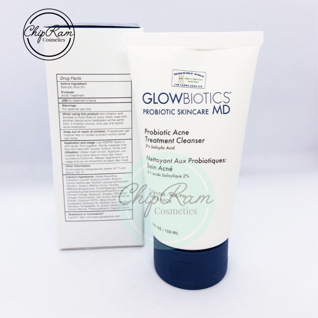 SỮA RỬA MẶT CHO DA DẦU MỤN GLOWBIOTICS PROBIOTIC ACNE TREATMENT CLEANSER 150ML