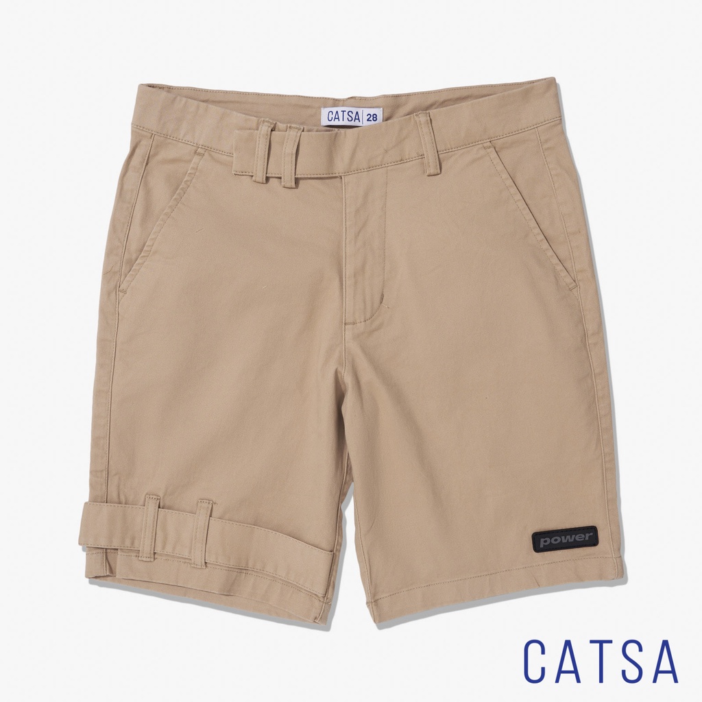 Quần short kaki kem nam POWER phong cách Hàn Quốc, năng động thoải mái CATSA QSK095