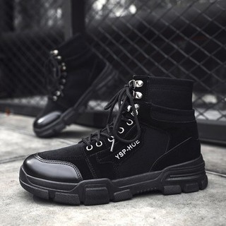 Boots combat/Giày nam, thời trang, phong cách Hàn Quốc,