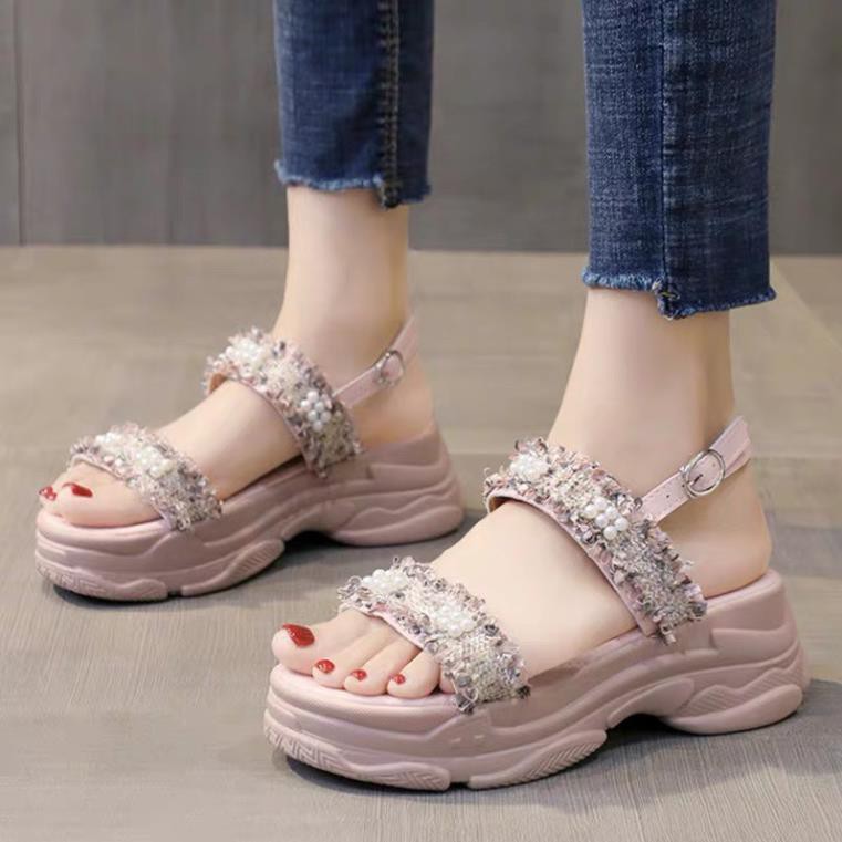 Tết Sle (Giày co cấp nữ) Sndn đế bánh mì qui tu ru phối ngọc - Siêu sng : 2021 ^ . ^ ' ^ ₜ d ) -z