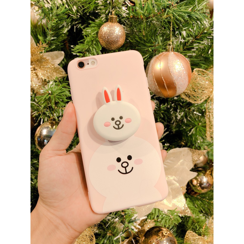 [ OPPO ] Ốp Lưng Silicon Gấu - Thỏ Kèm Phụ Kiện - B020 | BigBuy360 - bigbuy360.vn