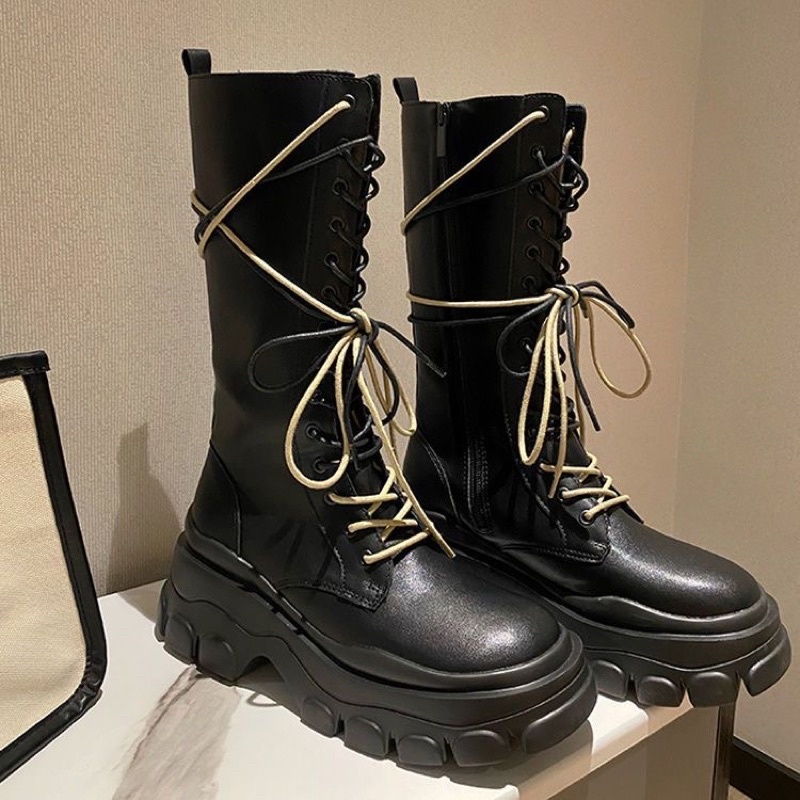 Giày Boot Da Cao Cổ Đế Cao 6cm size 35-40