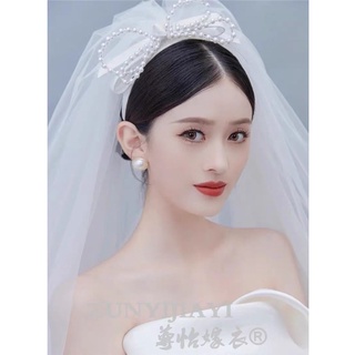 Voan lúp cô dâu nơ ngọc