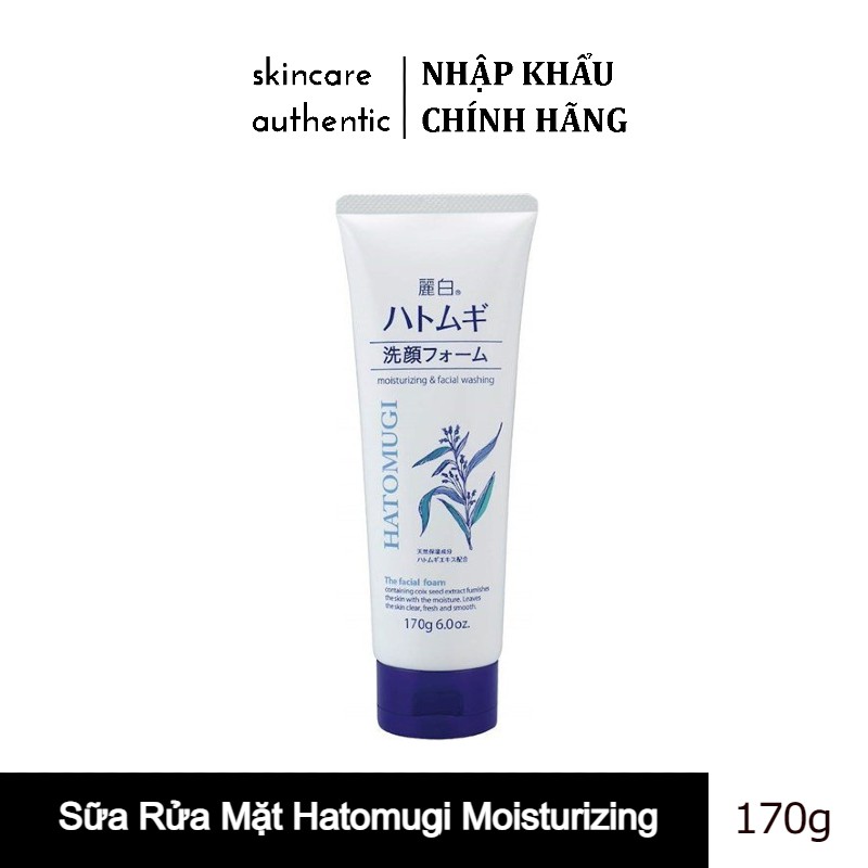 Sữa Rửa Mặt Hatomugi Moisturizing &amp; Facial Washing 170g