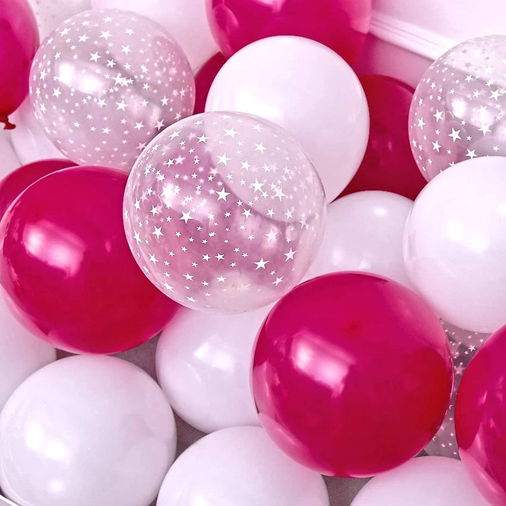 Bộ 20 Bong Bóng Cao Su Trong Suốt 12 Inch Họa Tiết Ngôi Sao Màu Xanh Dương Độc Đáo Trang Trí Tiệc Cưới/ Sinh Nhật