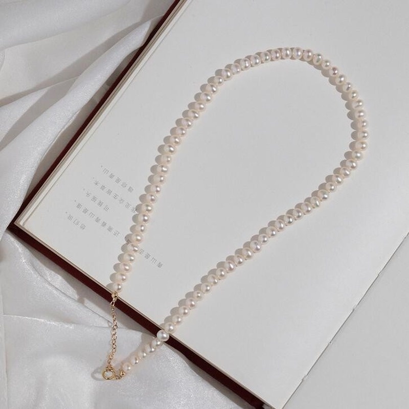 Vòng cổ choker We Flower mạ vàng 14k đính ngọc trai sang trọng cao cấp