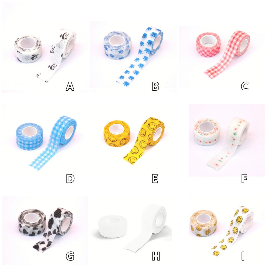 Cuộn Băng Quấn Ngón Tay 4.5m Tự Dính Họa Tiết Dễ Thương Tiện Dụng Cho Học Sinh