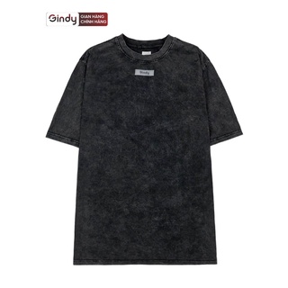 Áo phông unisex cổ tròn loang cotton thun tay lỡ form rộng basic Tee phông WASH nam nữ GINDY thu đông Local Brand A011