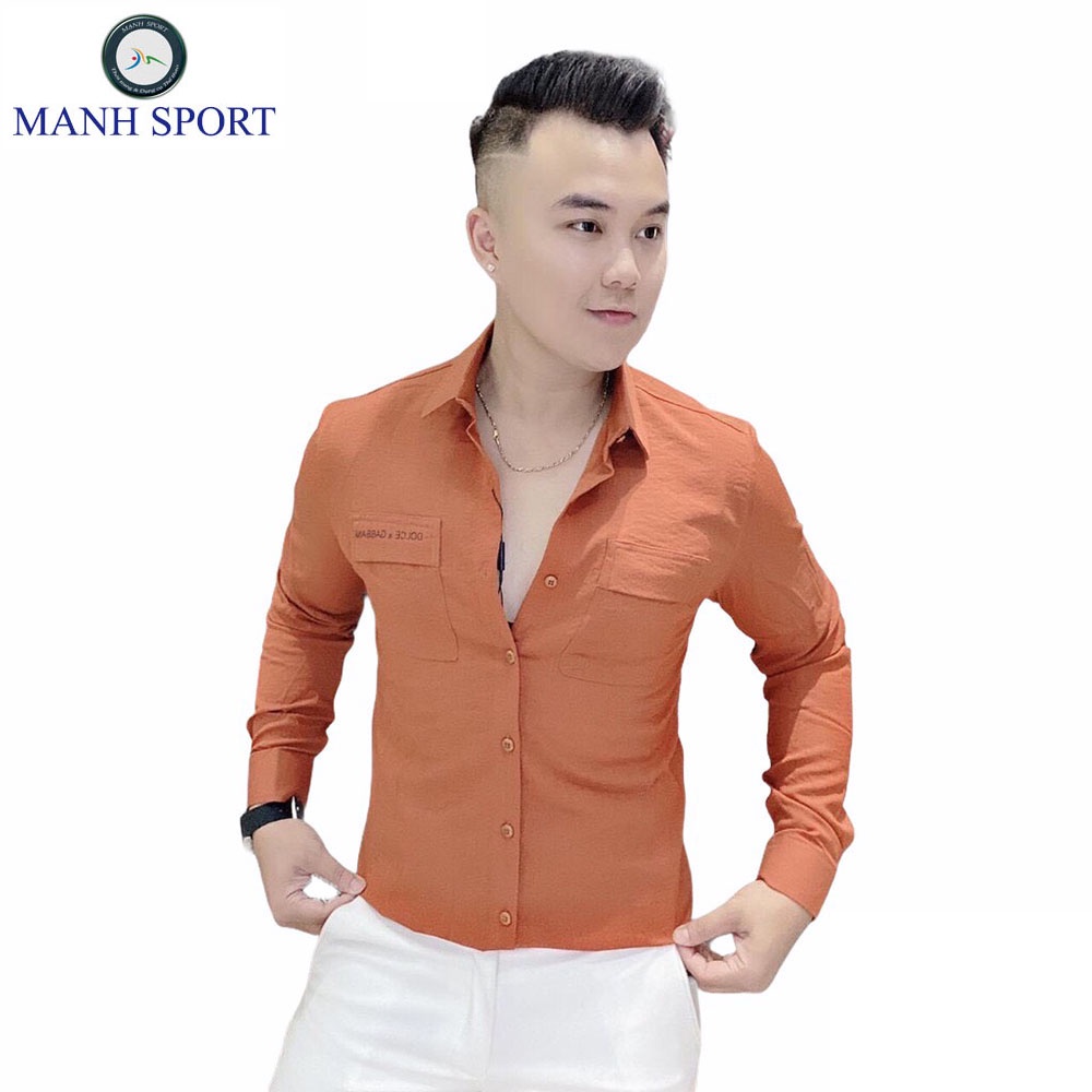 Áo Sơ Mi Nam Dài Tay Màu Đen Có Túi Chất Vải Đũi Xước Chống Nhăn Form Body [12] | BigBuy360 - bigbuy360.vn