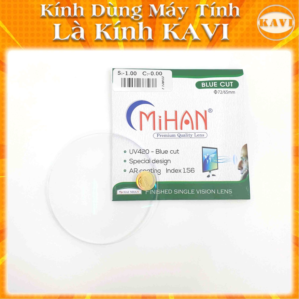Mắt Kính KAVI Cận Loạn Viễn Thị - Tròng kính chống xước + chống ánh sáng xanh + chống tia UV + đổi màu khi ra nắng