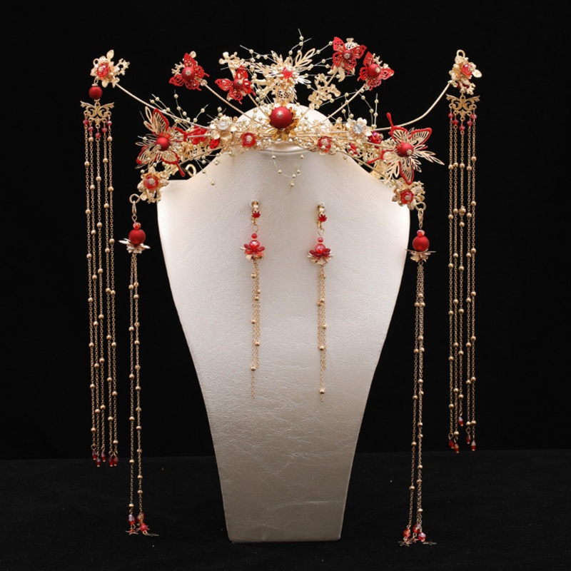 Bộ Hoa Tai Tua Rua Phong Cách Trung Hoa Cổ Điển Cho Nữ