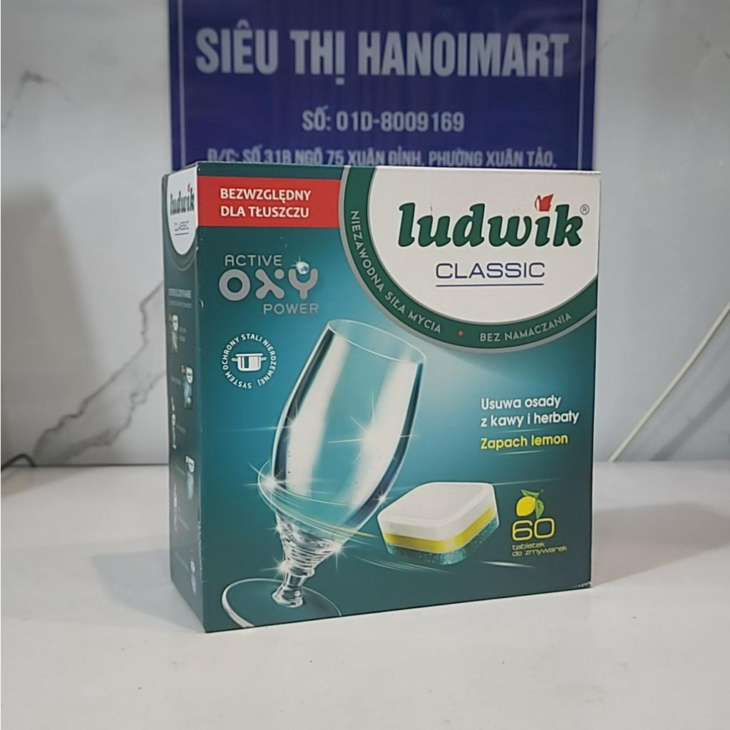 Viên rửa bát Ludwik 30 viên 60 V nhập khẩu Ba Lan, viên rửa chén ludwik chính hãng, vien rua bat chen ly ludwik