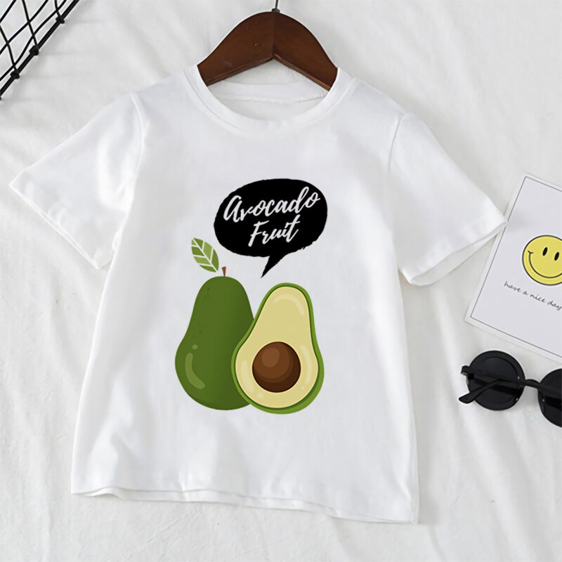 NEW 💥 Áo Thun Tay Ngắn In Hình Quả Bơ Dễ Thương Cho Bé Trai / Gái / Bé Gái Ykp030