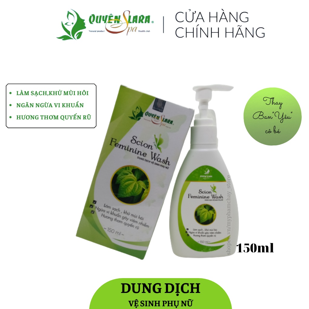 Dung Dịch Vệ Sinh Phụ Nữ QUYÊN LARA Làm Hồng Hết Ngứa Phụ Khoa An Toàn Tuyệt Đối Cả Bà Bầu Sau Sinh 150Ml