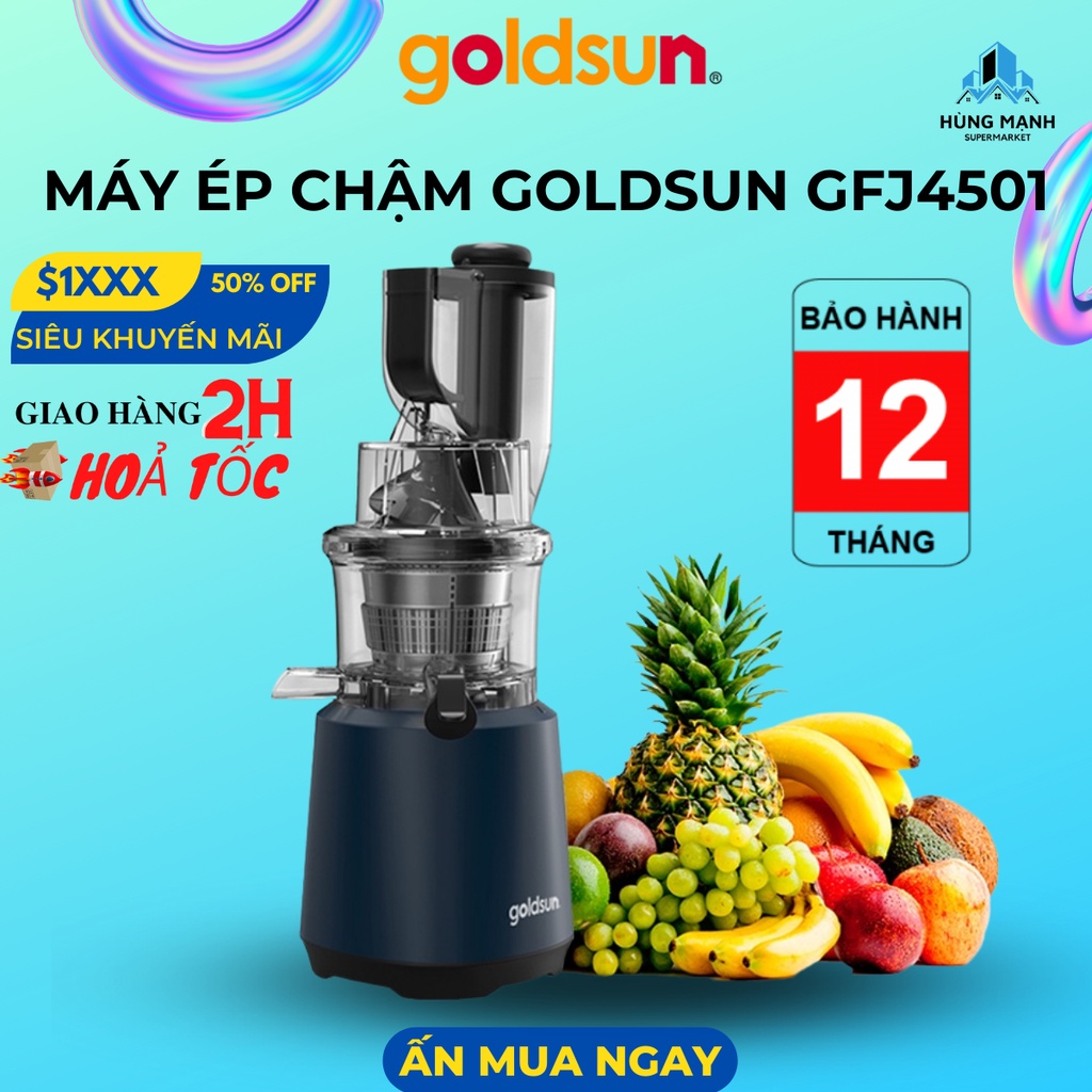 Máy ép trái cây chậm Goldsun GFJ4501 | Máy ép chậm vắt kiệt 99% nước - Bảo hành 12 tháng