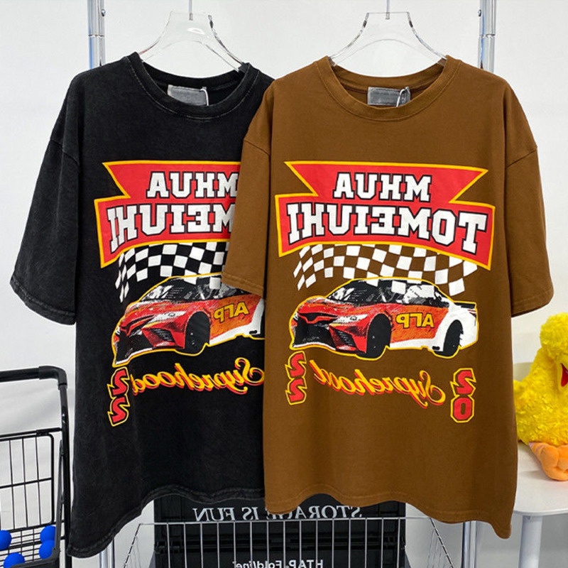 Áo Thun Tay Ngắn Cổ Tròn In Họa Tiết Phong Cách Preppy Cổ Tròn 19B6317 Cho Nam Và Nữ