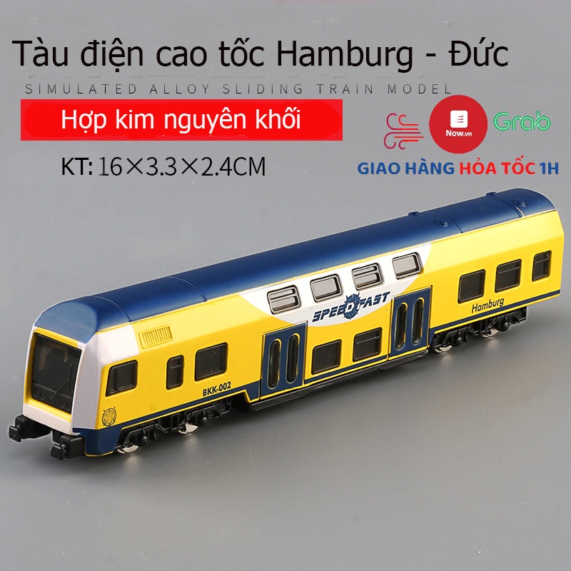 Đồ chơi mô hình tàu điện cao tốc hiện đại bằng hợp kim nguyên khối