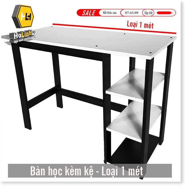 SZ- Bàn làm việc kèm kệ sách & Bàn học kèm kệ sách thông minh dạng lắp ghép tiện lợi