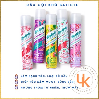Dầu gội khô Batiste Dry Shampoo cho nam và nữ chai 200ml