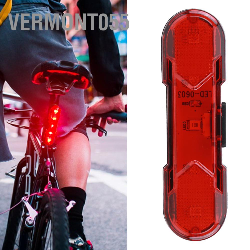 Có thể bán buôn Đèn LED ở đuôi xe đạp có thể sạc lại USB Xe leo núi Cảnh báo an toàn phía sau Vermont055 Hàng giao ngay