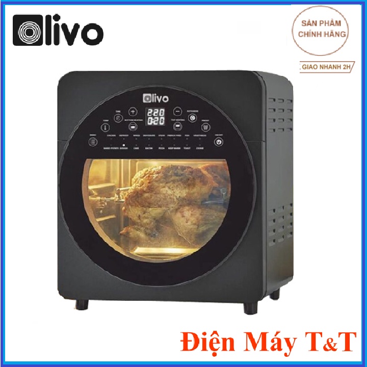 Nồi Chiên Không Dầu OLIVO AF15 15Lít - 16 Chức Năng Nướng - Thương Hiệu Mỹ - [BẢO HÀNH CHÍNH HÃNG]