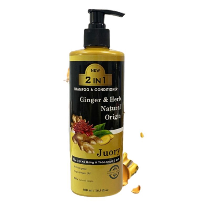 DẦU GỘI XẢ GỪNG VÀ THẢO DƯỢC 2IN1 JUORY - LUCKY STAR